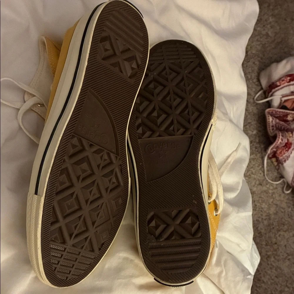 Converse Yellow High Top Canvas Sneakers - Picture 4 of 5